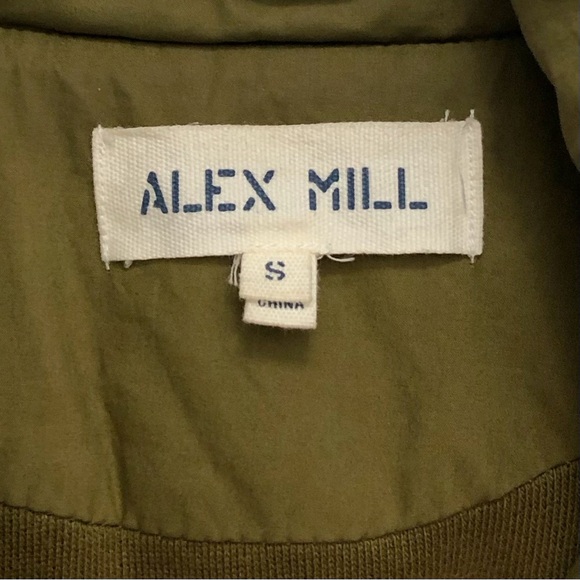 Alex Mill Womens Quilted Cropped Puffer Jacket Corduroy Barn Coat Cotton Green S - Picture 7 of 9